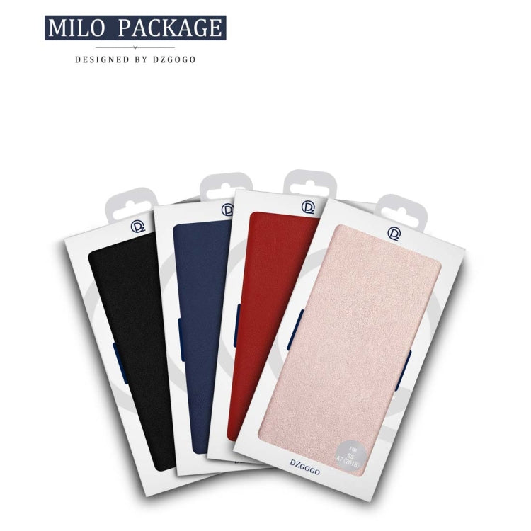 DZGOGO MILO Series PC + PU Horizontal Flip Leather Case for Samsung Galaxy A7 (2018), with Holder & Card Slot & Wallet