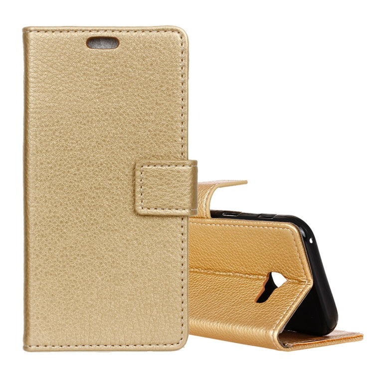 Litchi Texture Horizontal Flip Leather Case for Galaxy J4+, with Holder & Card Slots & Photo Frame