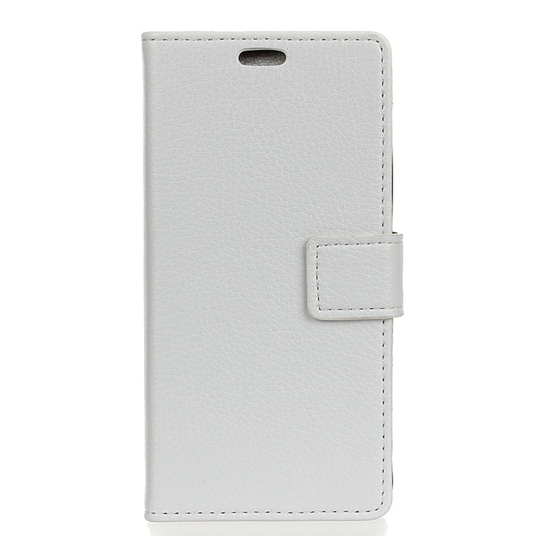 Litchi Texture Horizontal Flip Leather Case for Galaxy J4+, with Holder & Card Slots & Photo Frame