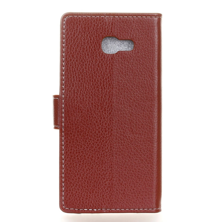 Litchi Texture Horizontal Flip Leather Case for Galaxy J4+, with Holder & Card Slots & Photo Frame