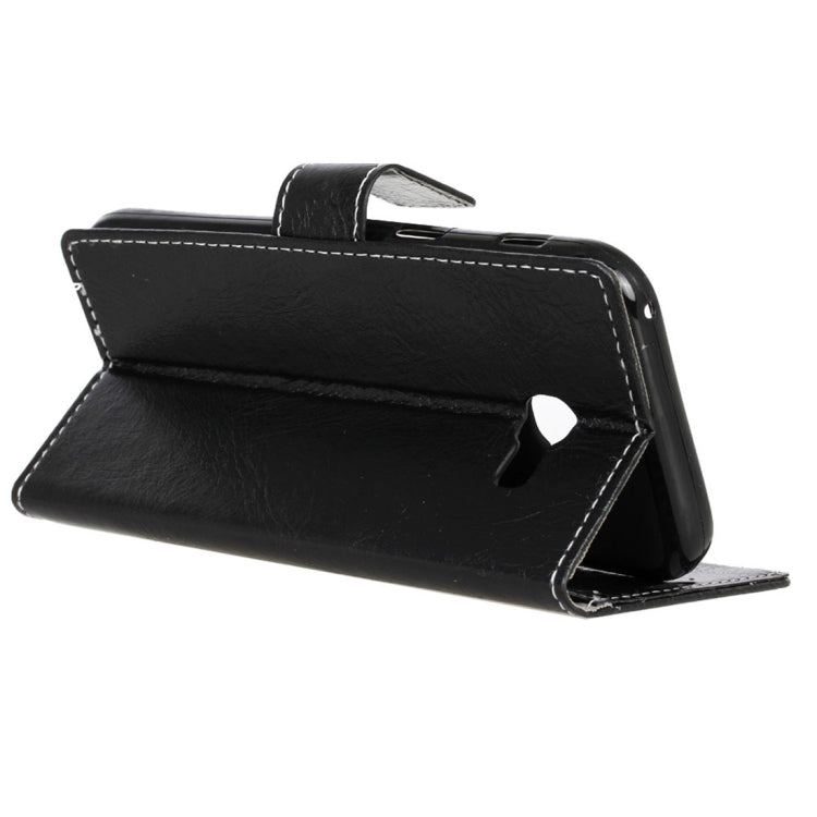 Retro Crazy Horse Texture Horizontal Flip Leather Case for Galaxy J4+, with Holder & Card Slots & Photo Frame