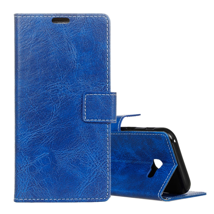 Retro Crazy Horse Texture Horizontal Flip Leather Case for Galaxy J4+, with Holder & Card Slots & Photo Frame
