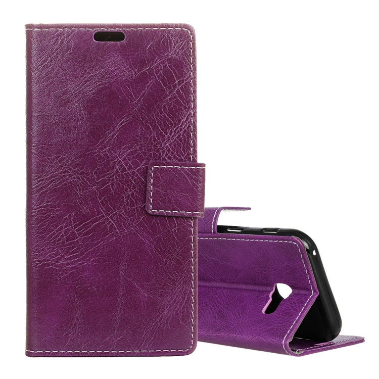 Retro Crazy Horse Texture Horizontal Flip Leather Case for Galaxy J4+, with Holder & Card Slots & Photo Frame