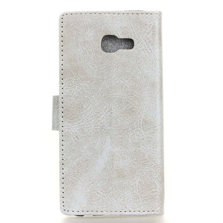 Retro Crazy Horse Texture Horizontal Flip Leather Case for Galaxy J4+, with Holder & Card Slots & Photo Frame