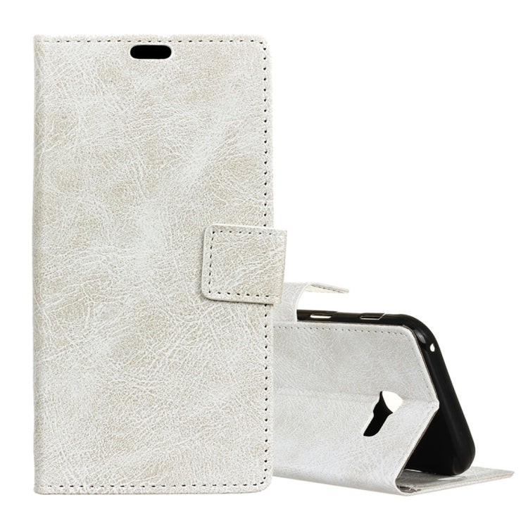 Retro Crazy Horse Texture Horizontal Flip Leather Case for Galaxy J4+, with Holder & Card Slots & Photo Frame