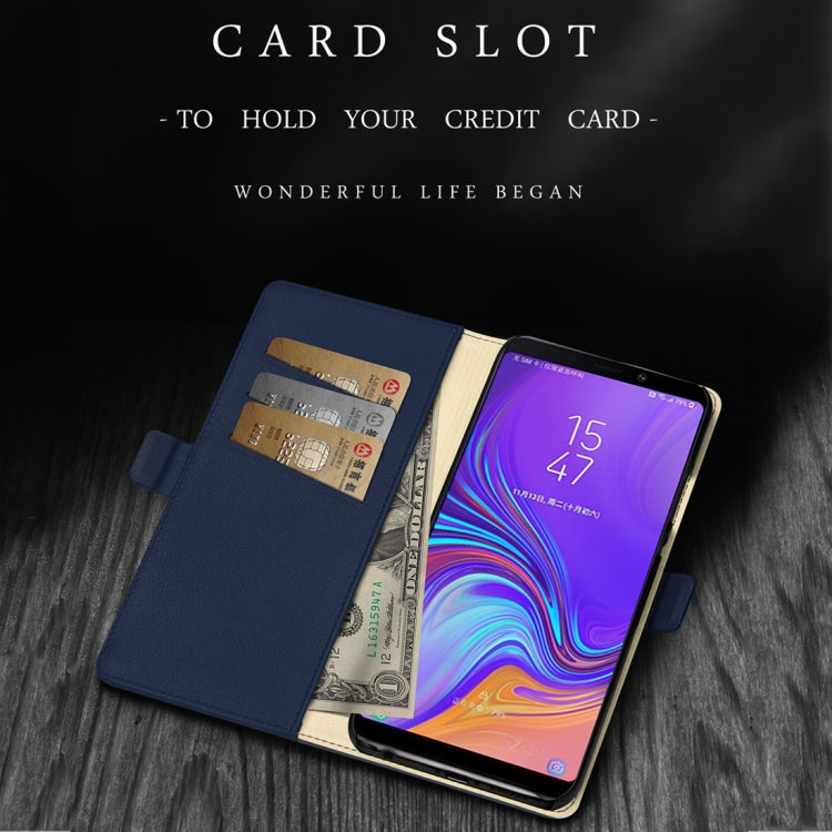 DZGOGO MILO Series PC + PU Horizontal Flip Leather Case for Samsung Galaxy A9 (2018), with Holder & Card Slot & Wallet