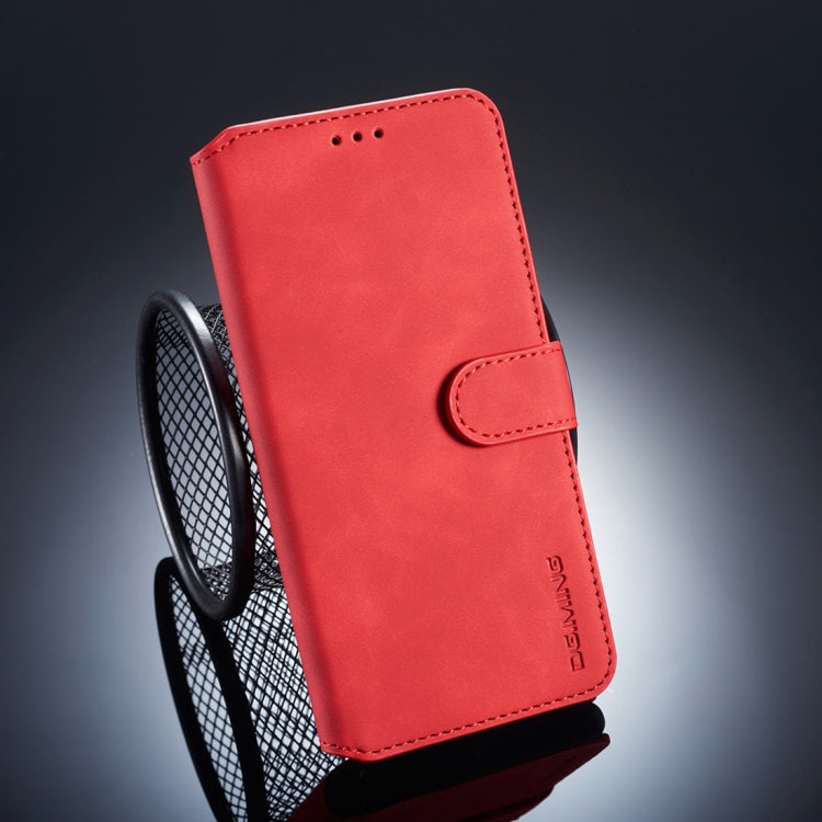 DG.MING Retro Oil Side Horizontal Flip Case for Galaxy A7 (2018), with Holder & Card Slots & Wallet