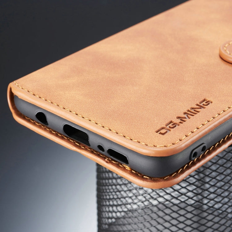 DG.MING Retro Oil Side Horizontal Flip Case for Galaxy A9 (2018), with Holder & Card Slots & Wallet