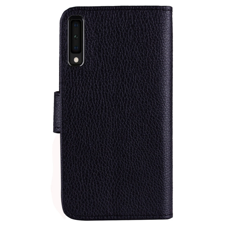 Litchi Texture Horizontal Flip Leather Case for Galaxy A7 (2018), with Holder & Card Slots & Wallet & Lanyard