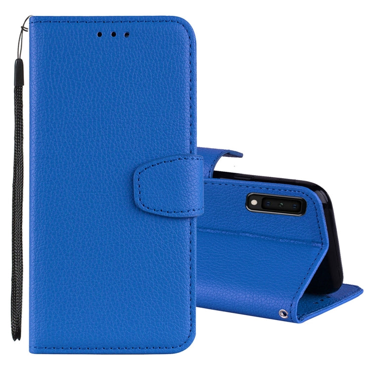 Litchi Texture Horizontal Flip Leather Case for Galaxy A7 (2018), with Holder & Card Slots & Wallet & Lanyard