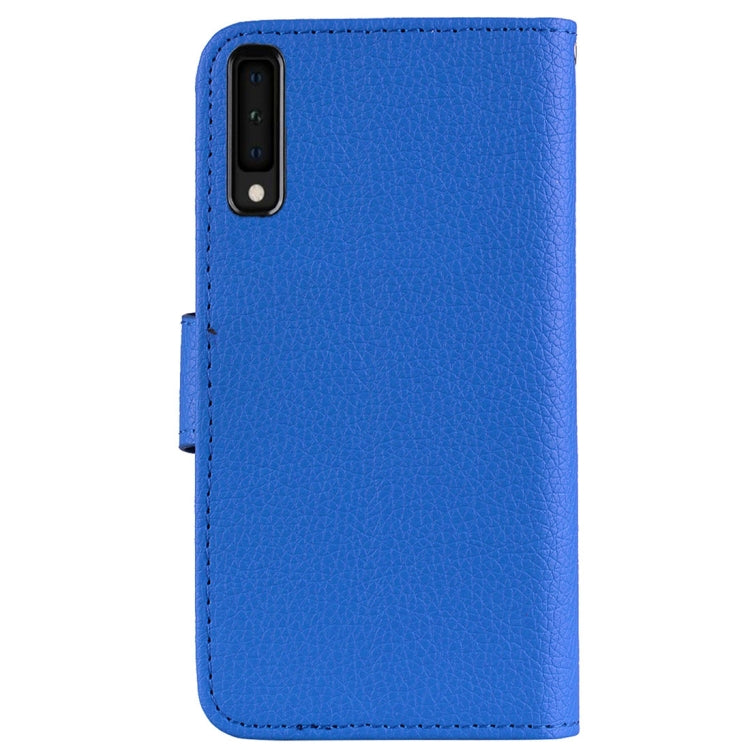 Litchi Texture Horizontal Flip Leather Case for Galaxy A7 (2018), with Holder & Card Slots & Wallet & Lanyard