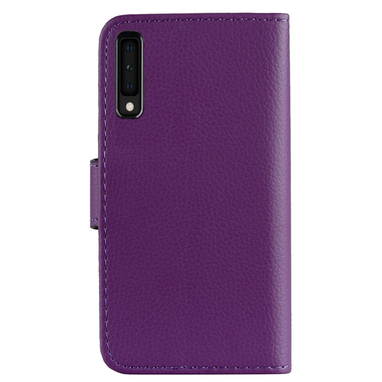Litchi Texture Horizontal Flip Leather Case for Galaxy A7 (2018), with Holder & Card Slots & Wallet & Lanyard