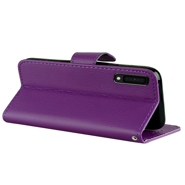 Litchi Texture Horizontal Flip Leather Case for Galaxy A7 (2018), with Holder & Card Slots & Wallet & Lanyard
