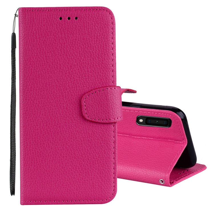 Litchi Texture Horizontal Flip Leather Case for Galaxy A7 (2018), with Holder & Card Slots & Wallet & Lanyard