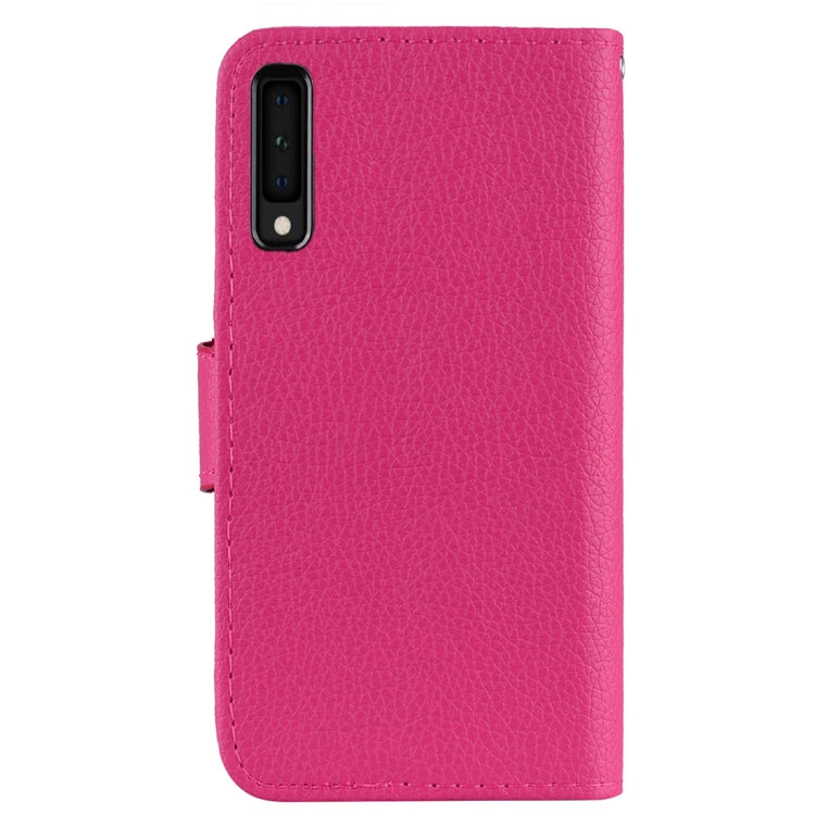 Litchi Texture Horizontal Flip Leather Case for Galaxy A7 (2018), with Holder & Card Slots & Wallet & Lanyard