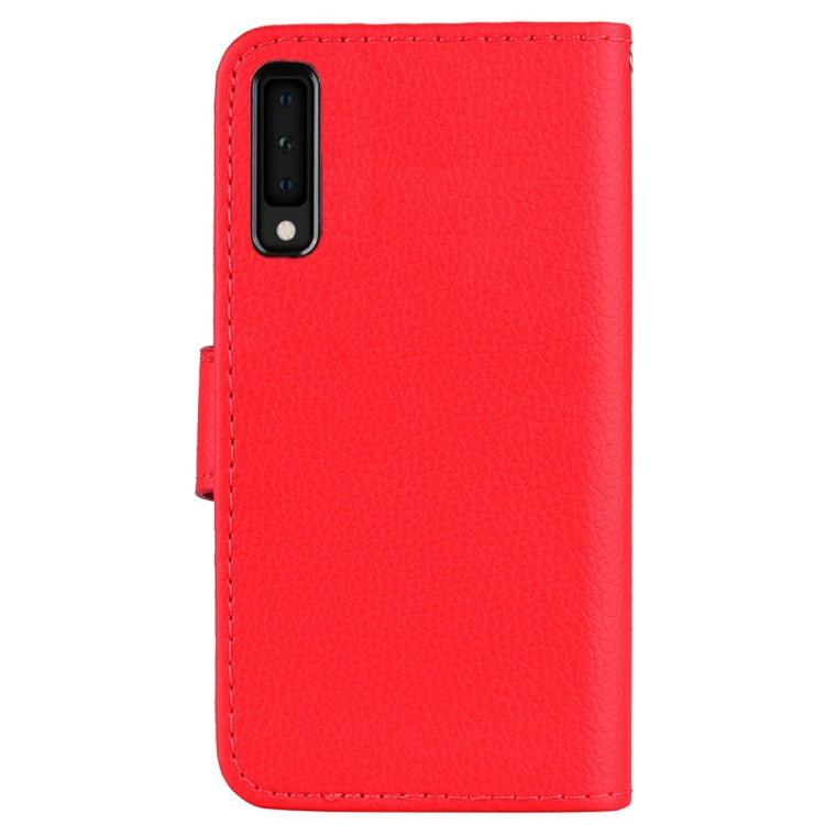 Litchi Texture Horizontal Flip Leather Case for Galaxy A7 (2018), with Holder & Card Slots & Wallet & Lanyard