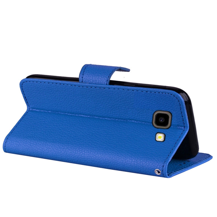 Litchi Texture Horizontal Flip Leather Case for Galaxy J4+, with Holder & Card Slots & Wallet & Lanyard