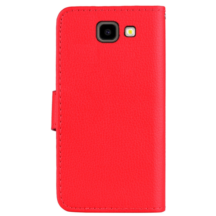 Litchi Texture Horizontal Flip Leather Case for Galaxy J4+, with Holder & Card Slots & Wallet & Lanyard