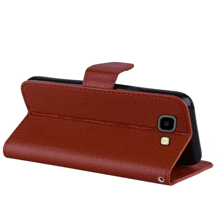 Litchi Texture Horizontal Flip Leather Case for Galaxy J4+, with Holder & Card Slots & Wallet & Lanyard