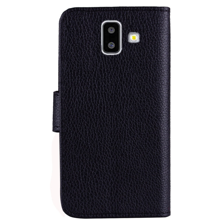 Litchi Texture Horizontal Flip Leather Case for Galaxy J6+, with Holder & Card Slots & Wallet & Lanyard