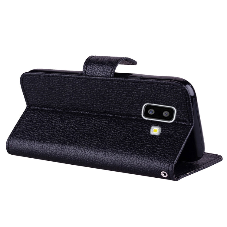 Litchi Texture Horizontal Flip Leather Case for Galaxy J6+, with Holder & Card Slots & Wallet & Lanyard