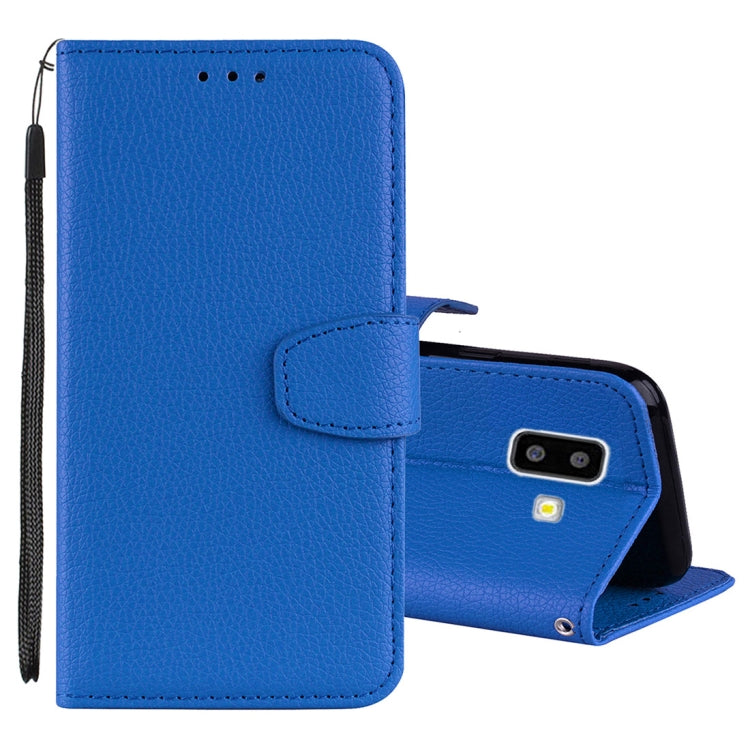 Litchi Texture Horizontal Flip Leather Case for Galaxy J6+, with Holder & Card Slots & Wallet & Lanyard