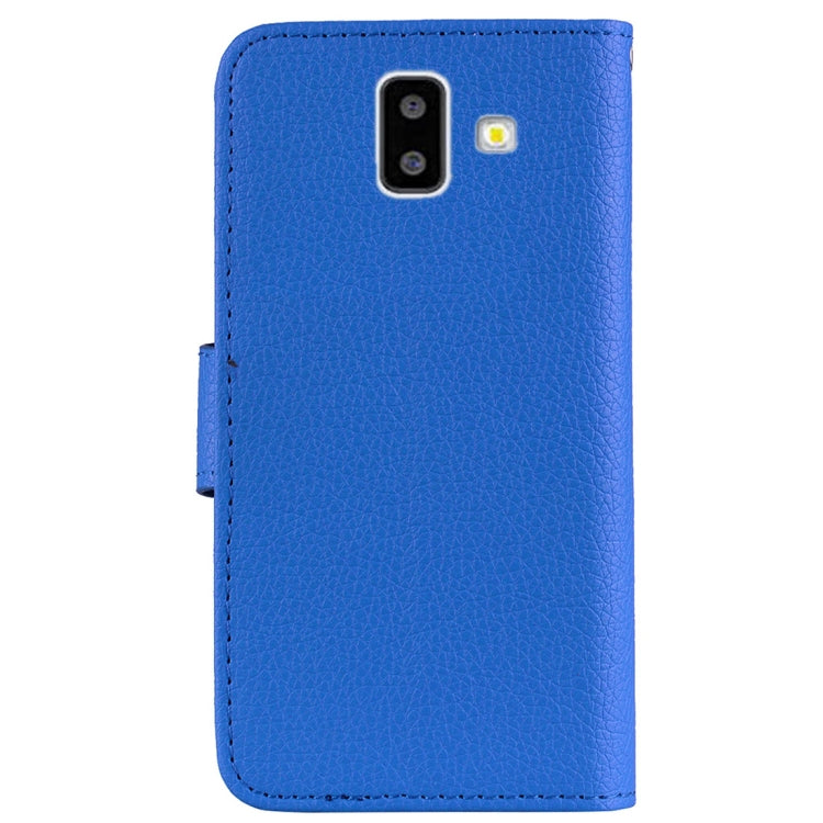 Litchi Texture Horizontal Flip Leather Case for Galaxy J6+, with Holder & Card Slots & Wallet & Lanyard