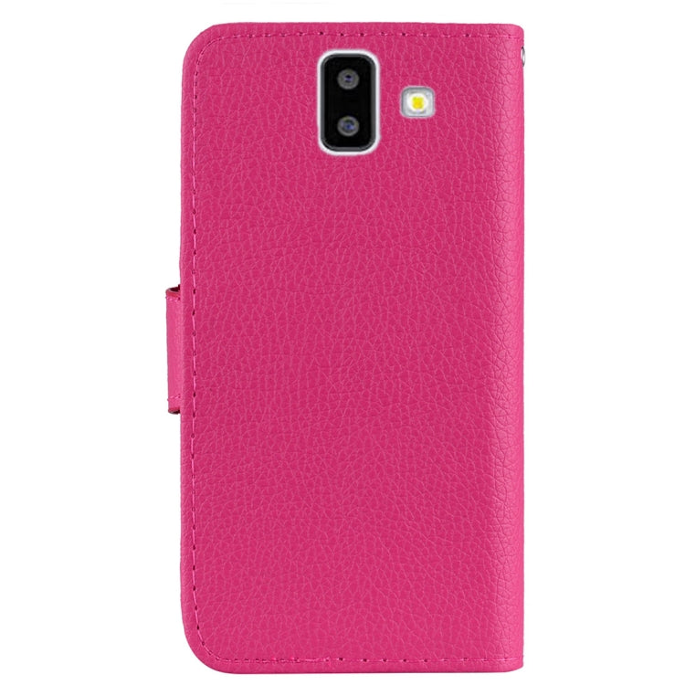 Litchi Texture Horizontal Flip Leather Case for Galaxy J6+, with Holder & Card Slots & Wallet & Lanyard