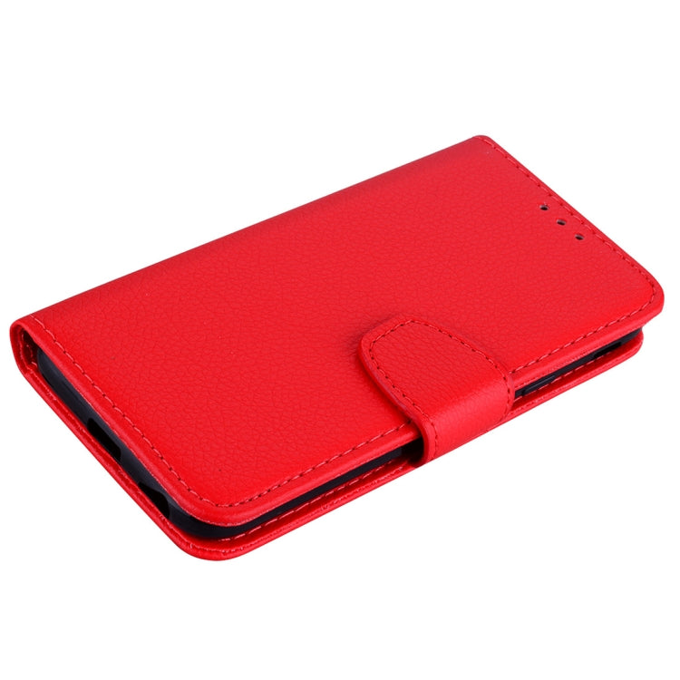 Litchi Texture Horizontal Flip Leather Case for Galaxy J6+, with Holder & Card Slots & Wallet & Lanyard