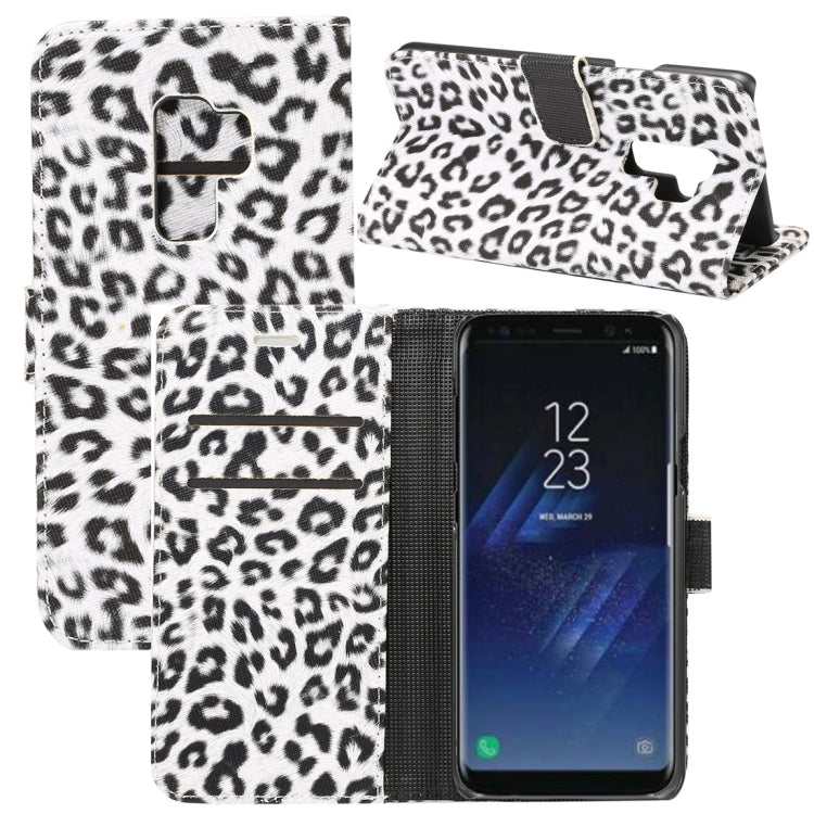For Galaxy S9+ Leopard Pattern PU + PC Horizontal Flip Leather Case with Holder & Card Slots & Wallet