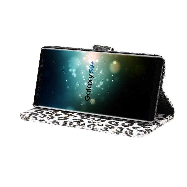 For Galaxy S9+ Leopard Pattern PU + PC Horizontal Flip Leather Case with Holder & Card Slots & Wallet