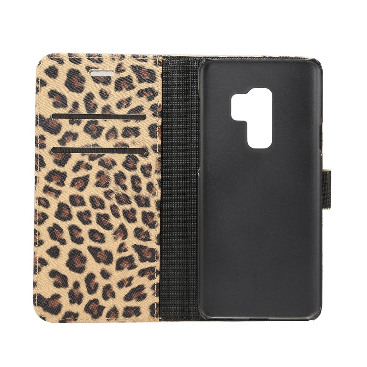 For Galaxy S9+ Leopard Pattern PU + PC Horizontal Flip Leather Case with Holder & Card Slots & Wallet
