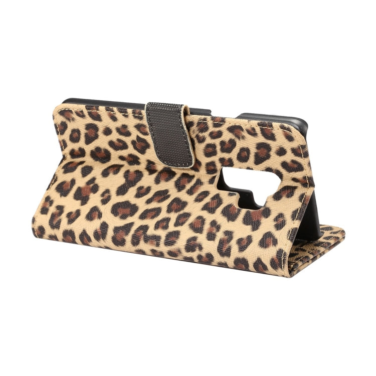 For Galaxy S9+ Leopard Pattern PU + PC Horizontal Flip Leather Case with Holder & Card Slots & Wallet