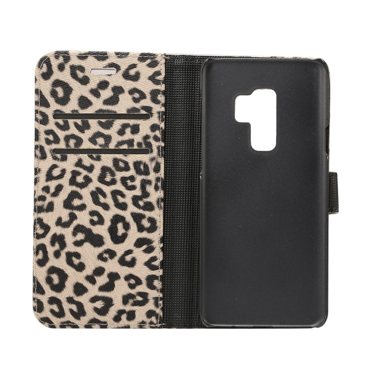 For Galaxy S9+ Leopard Pattern PU + PC Horizontal Flip Leather Case with Holder & Card Slots & Wallet