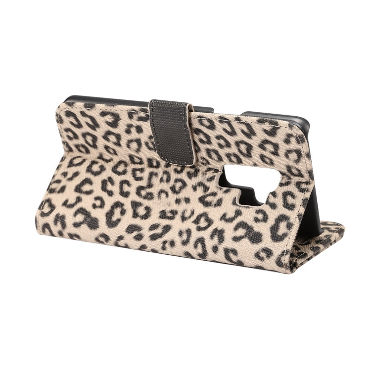 For Galaxy S9+ Leopard Pattern PU + PC Horizontal Flip Leather Case with Holder & Card Slots & Wallet