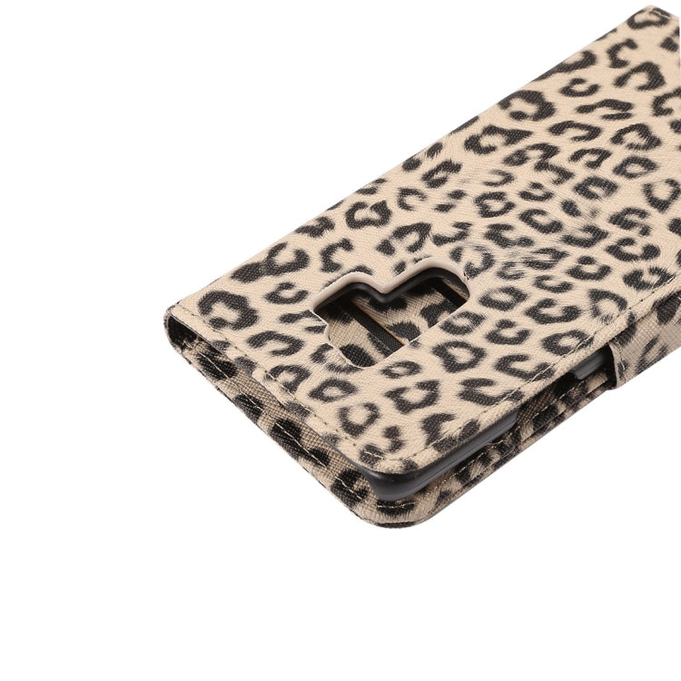 For Galaxy S9+ Leopard Pattern PU + PC Horizontal Flip Leather Case with Holder & Card Slots & Wallet