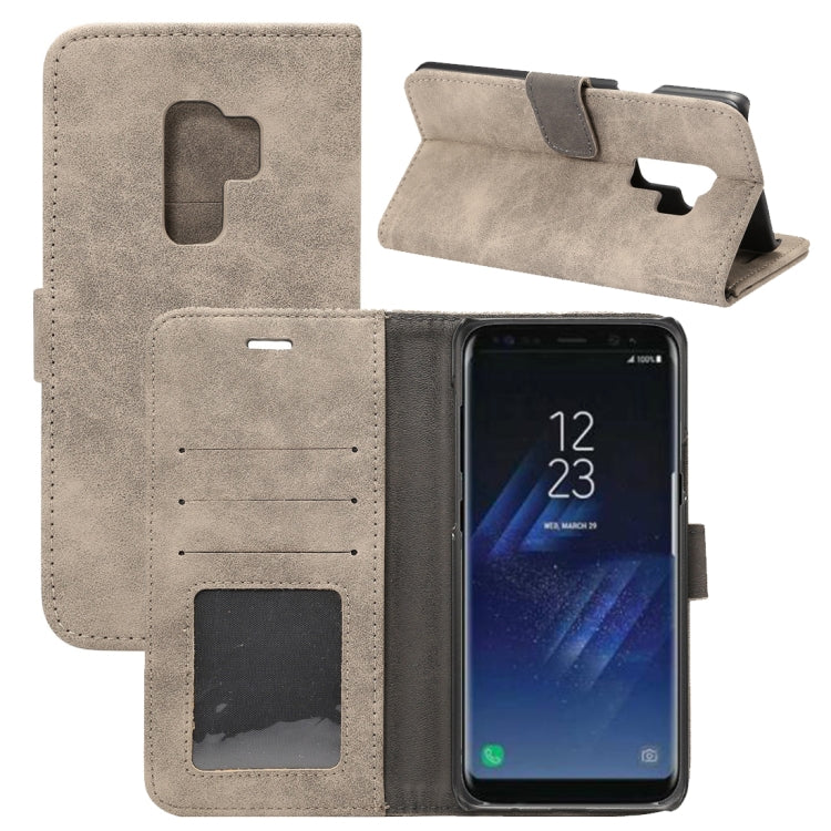 For Galaxy S9+ Sheep Bar Material PU + PC Horizontal Flip Leather Case with Holder & Card Slots & Wallet