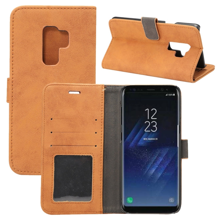 For Galaxy S9+ Sheep Bar Material PU + PC Horizontal Flip Leather Case with Holder & Card Slots & Wallet