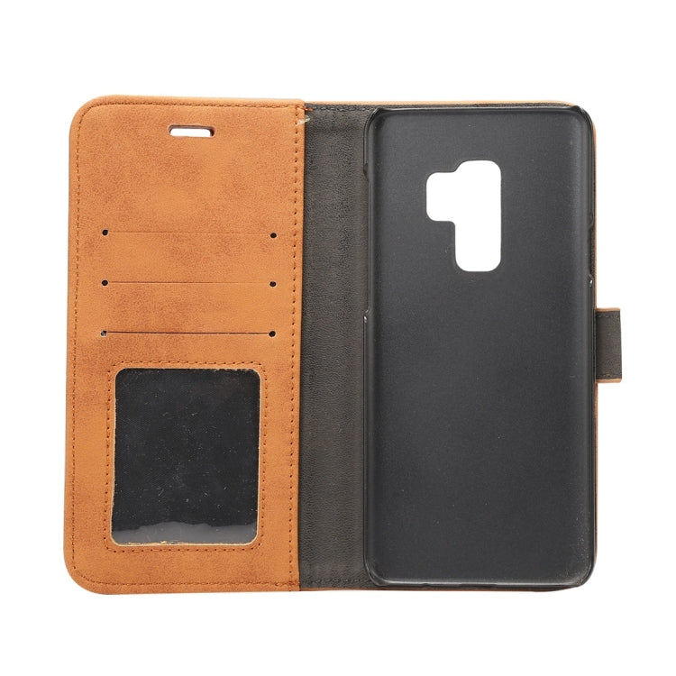 For Galaxy S9+ Sheep Bar Material PU + PC Horizontal Flip Leather Case with Holder & Card Slots & Wallet