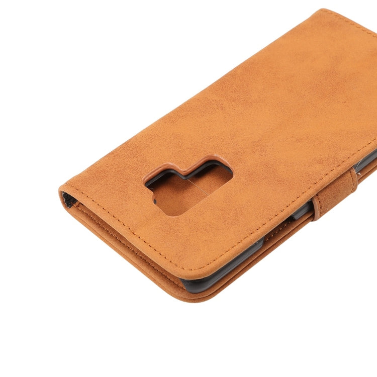 For Galaxy S9+ Sheep Bar Material PU + PC Horizontal Flip Leather Case with Holder & Card Slots & Wallet