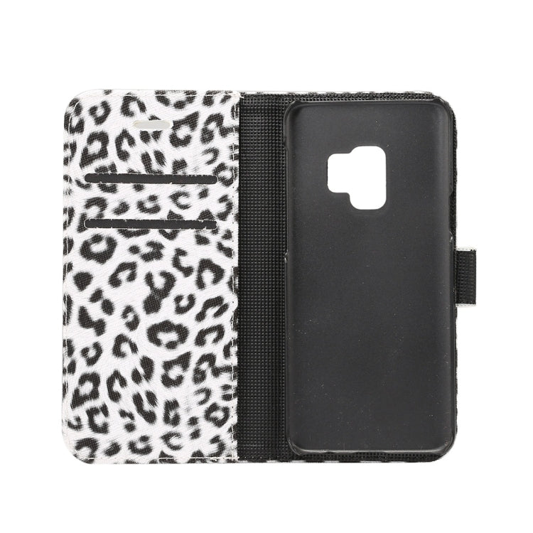 For Galaxy S9 Leopard Pattern PU + PC Horizontal Flip Leather Case with Holder & Card Slots & Wallet
