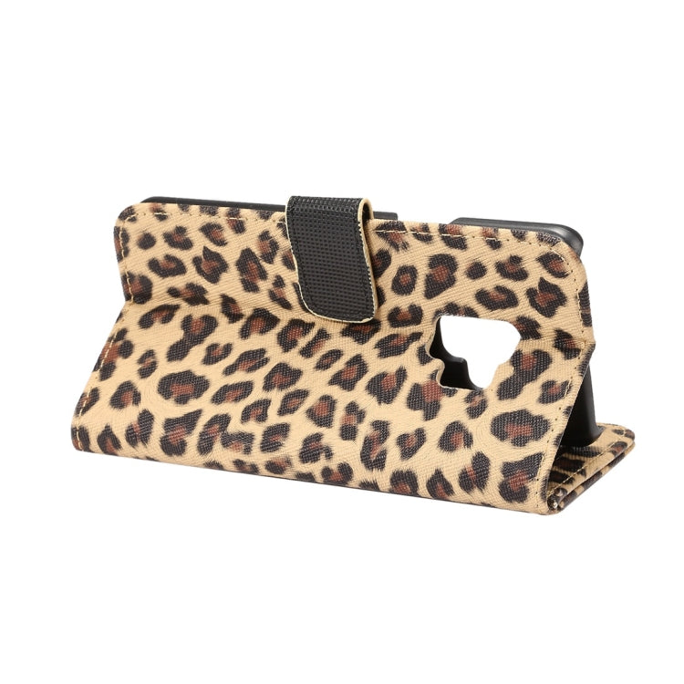 For Galaxy S9 Leopard Pattern PU + PC Horizontal Flip Leather Case with Holder & Card Slots & Wallet