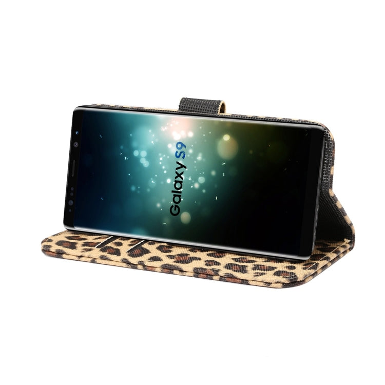 For Galaxy S9 Leopard Pattern PU + PC Horizontal Flip Leather Case with Holder & Card Slots & Wallet