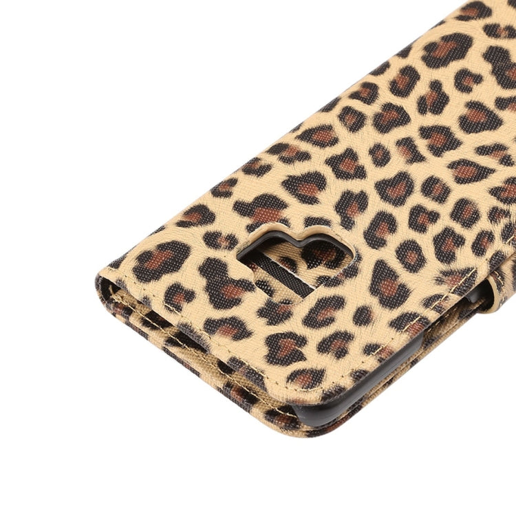 For Galaxy S9 Leopard Pattern PU + PC Horizontal Flip Leather Case with Holder & Card Slots & Wallet