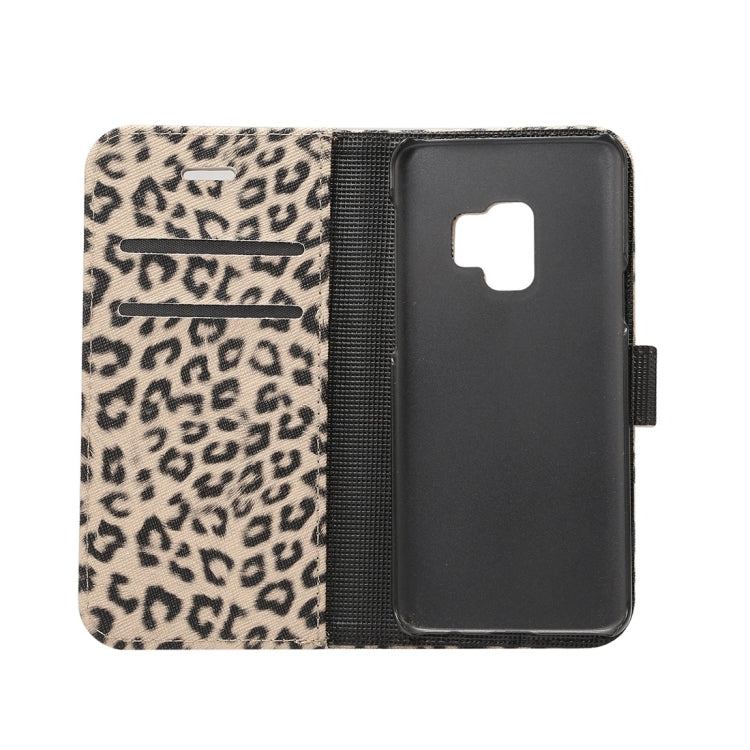 For Galaxy S9 Leopard Pattern PU + PC Horizontal Flip Leather Case with Holder & Card Slots & Wallet