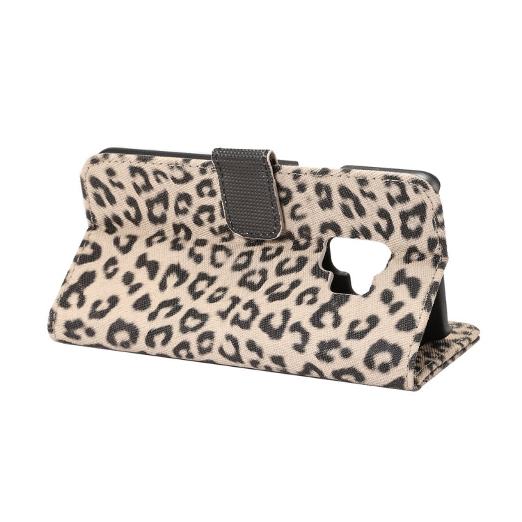 For Galaxy S9 Leopard Pattern PU + PC Horizontal Flip Leather Case with Holder & Card Slots & Wallet