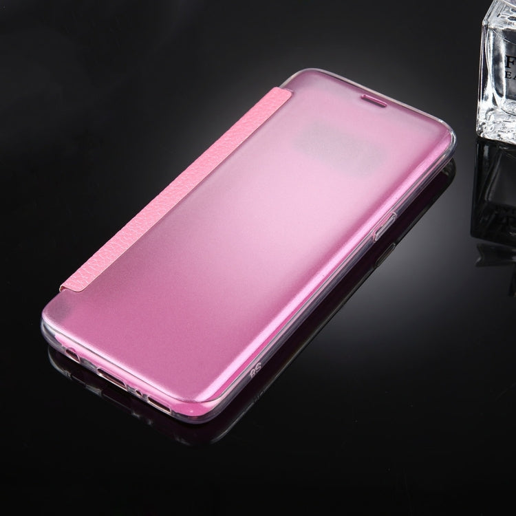 For Galaxy S8 + / G955 Litchi Texture Paste Skin High Transparency Horizontal Flip Leather Case with Sleep / Wake-up Function