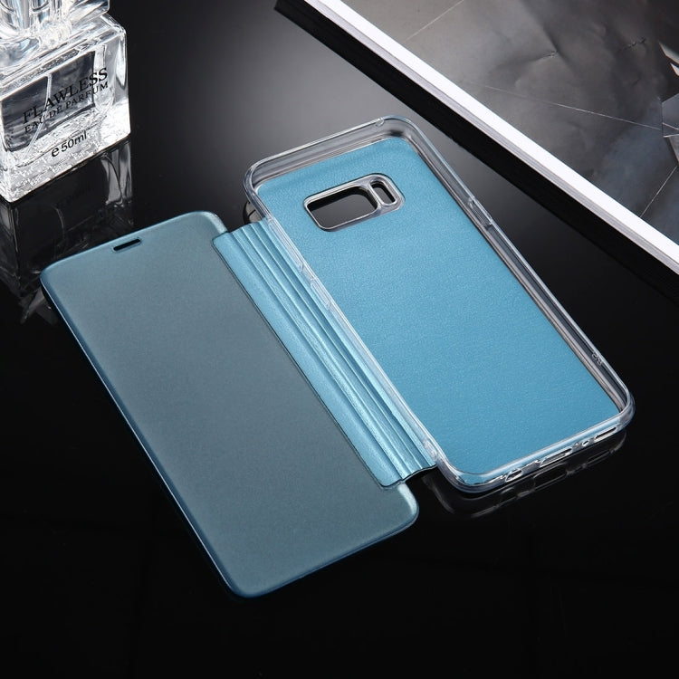 For Galaxy S8 + / G955 Litchi Texture Paste Skin High Transparency Horizontal Flip Leather Case with Sleep / Wake-up Function