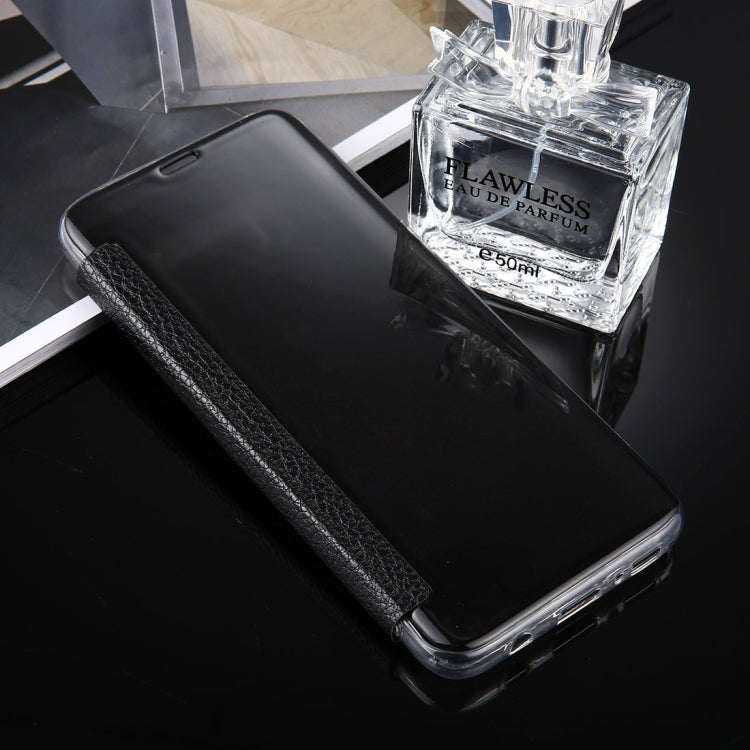 For Galaxy S8 Litchi Texture Paste Skin High Transparency Horizontal Flip Leather Case with Sleep / Wake-up Function