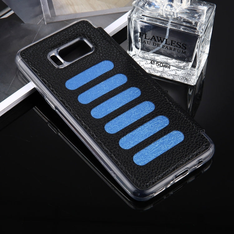 For Galaxy S8 Litchi Texture Paste Skin High Transparency Horizontal Flip Leather Case with Sleep / Wake-up Function